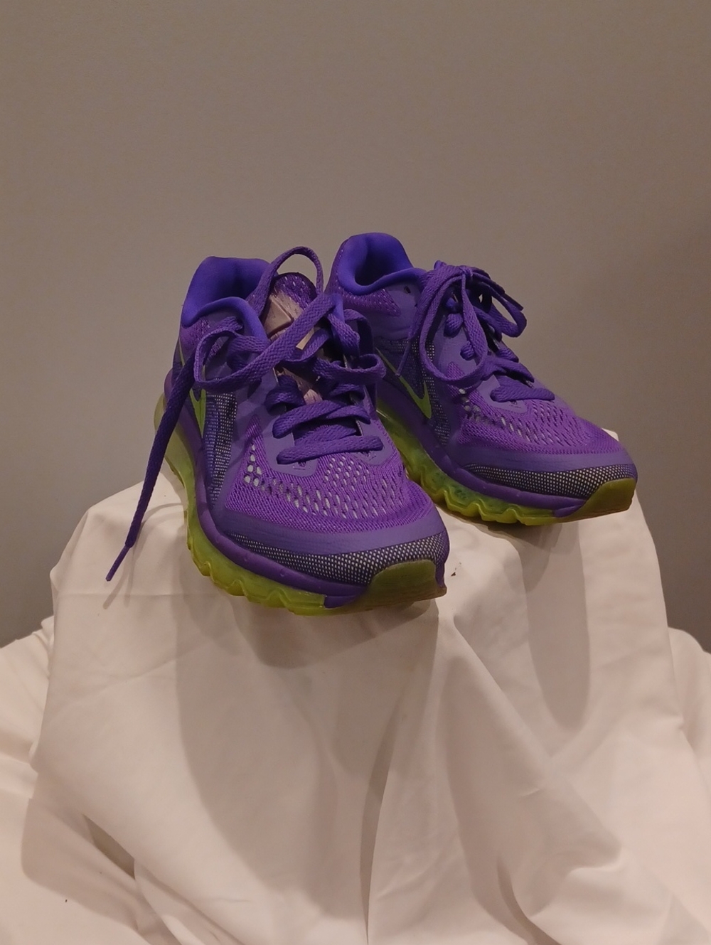 Nike Purple Sneakers with Lime Green Insole